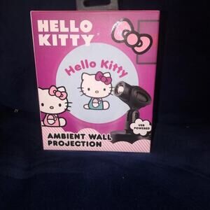 Hello Kitty NEW Ambient Wall Projection USB Powered. Cute. Red Bow, Flower